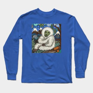 Yeti in the Himalayas in the style of Paul Gauguin Long Sleeve T-Shirt